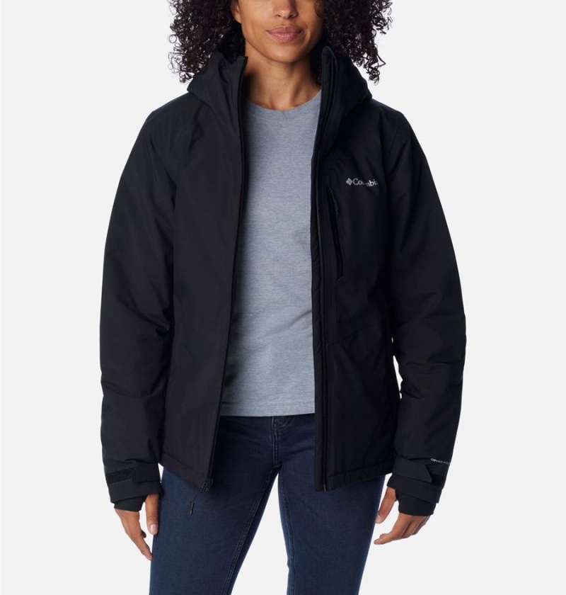 Black Women's Columbia Explorer's Edge Insulated Puffer Jacket | SZXPN-5360