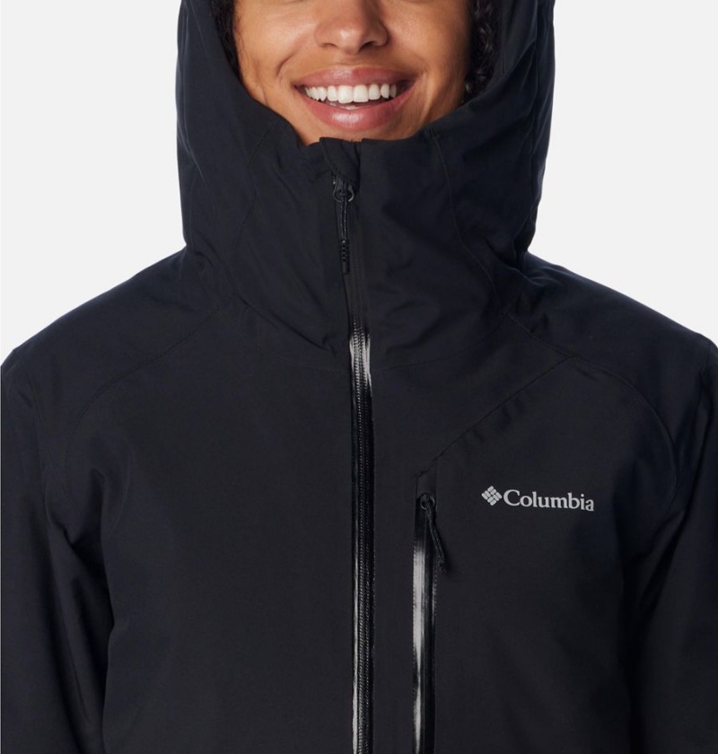 Black Women's Columbia Explorer's Edge Insulated Puffer Jacket | SZXPN-5360