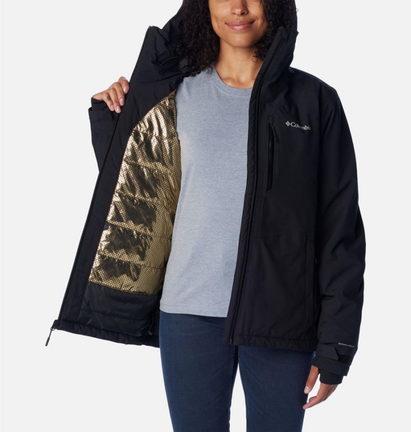 Black Women's Columbia Explorer's Edge Insulated Puffer Jacket | SZXPN-5360