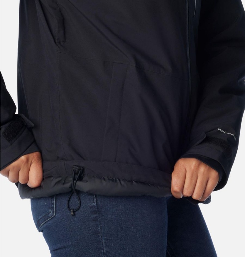 Black Women's Columbia Explorer's Edge Insulated Puffer Jacket | SZXPN-5360