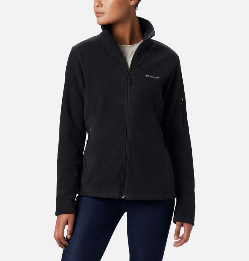 Black Women\'s Columbia Fast Trek II Fleece Jacket | EPTFQ-8016