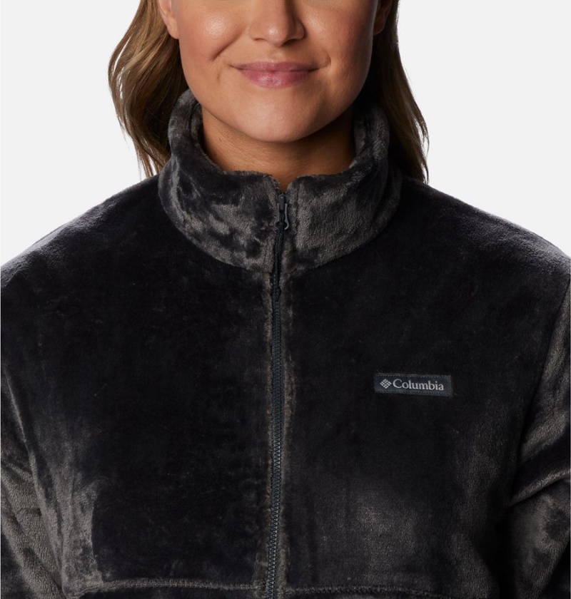 Black Women's Columbia Fireside Full Zip Fleece Jacket | SHZRY-6318