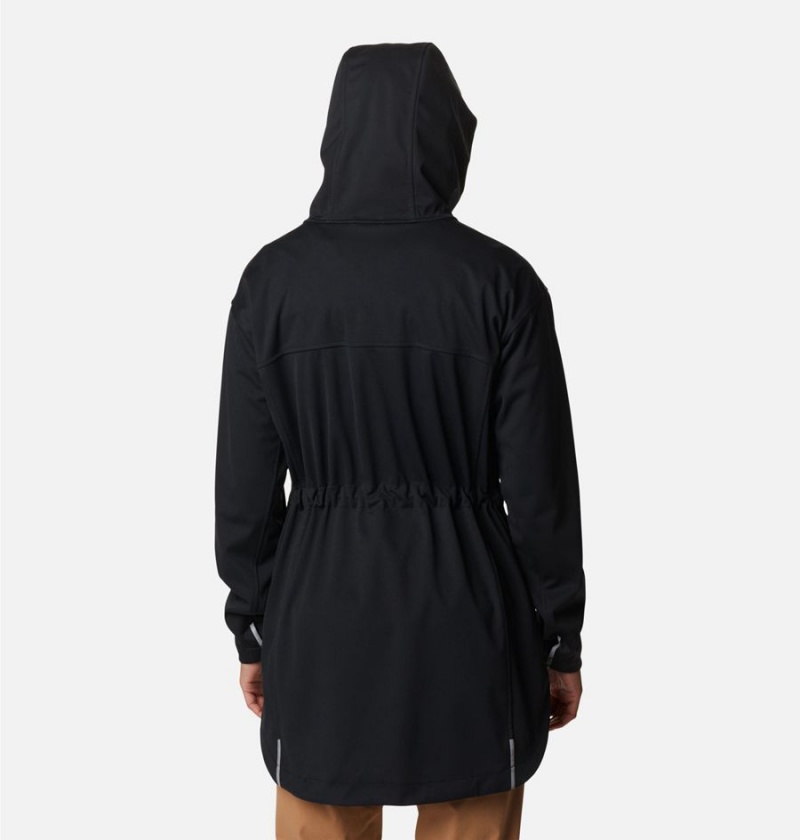 Black Women's Columbia Flora Park Softshell Jackets | JDFCN-7196