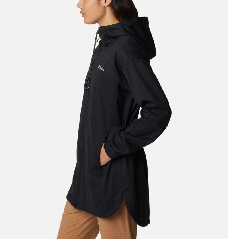 Black Women's Columbia Flora Park Softshell Jackets | JDFCN-7196