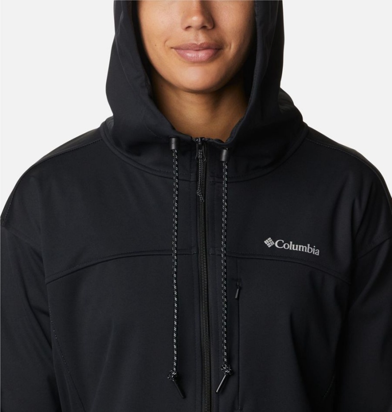 Black Women's Columbia Flora Park Softshell Jackets | JDFCN-7196