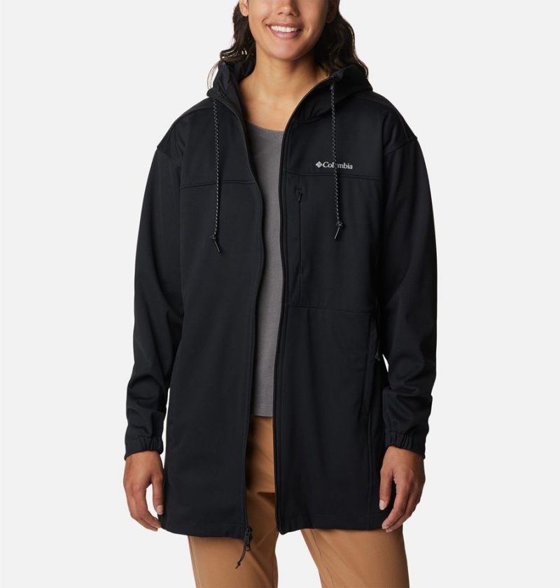 Black Women's Columbia Flora Park Softshell Jackets | JDFCN-7196