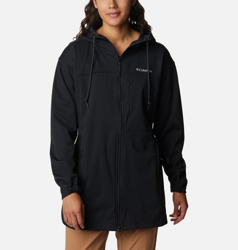 Black Women\'s Columbia Flora Park Softshell Jackets | JDFCN-7196