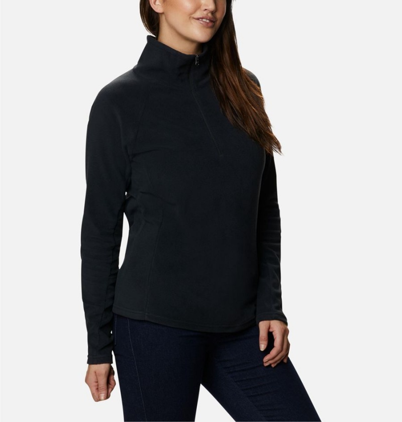 Black Women's Columbia Glacial IV Half Zip Fleece Pullover | NDRWL-2396