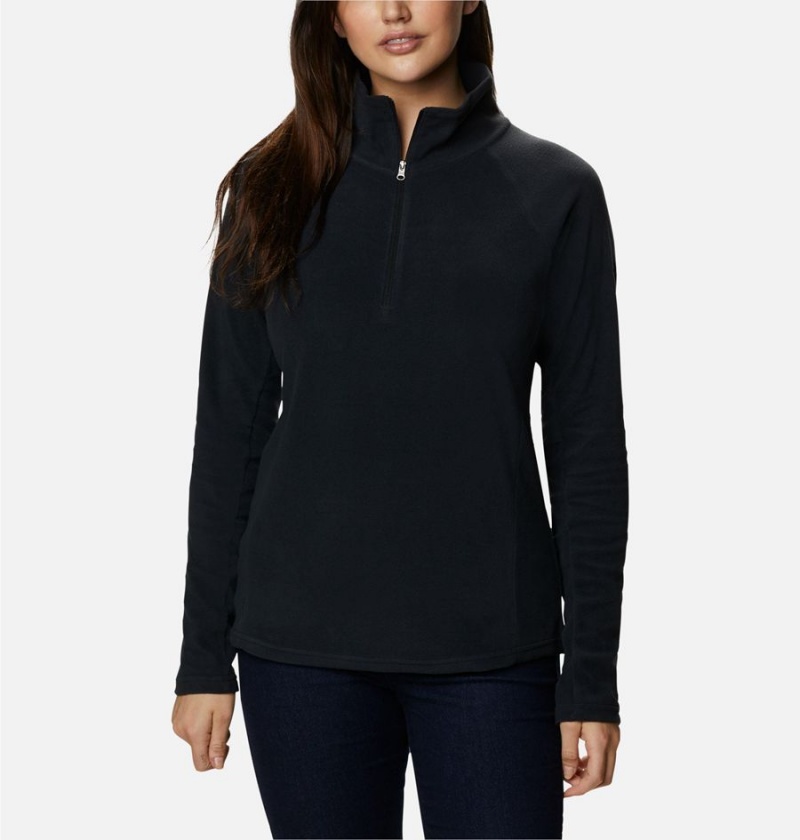 Black Women\'s Columbia Glacial IV Half Zip Fleece Pullover | NDRWL-2396