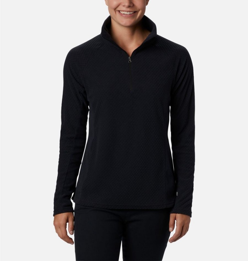 Black Women\'s Columbia Glacial IV Print Half Zip Pullover | GFJYE-6598