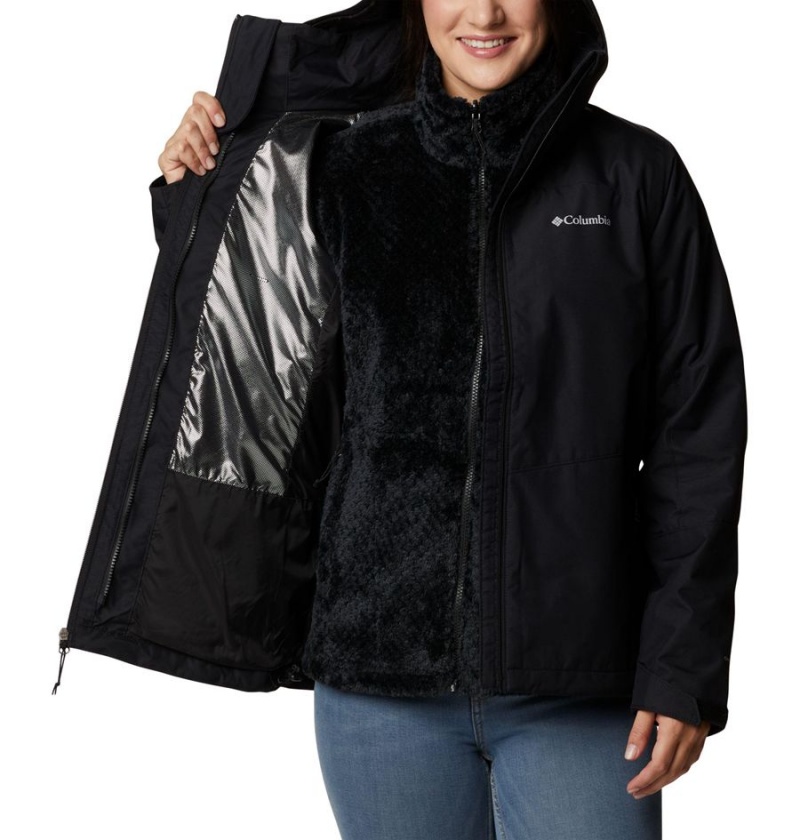 Black Women's Columbia Gulfport Interchange 3 In 1 Jackets | DKAEZ-3251