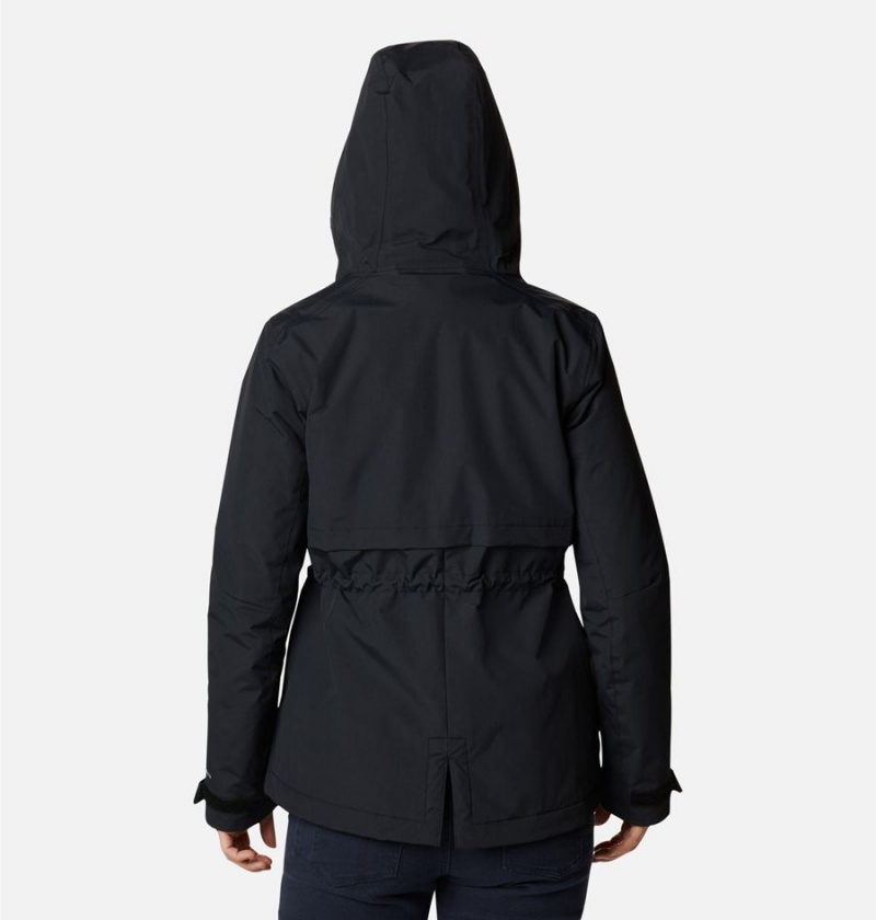 Black Women's Columbia Hadley Trail Rain Jacket | DAJPX-5983