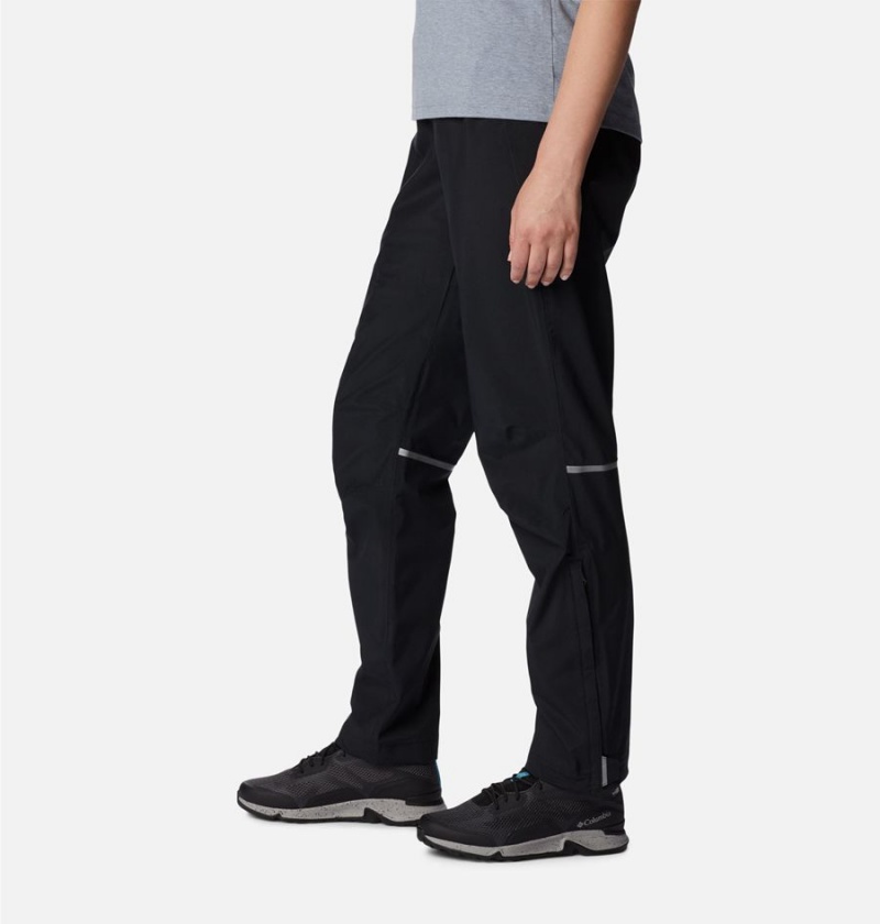 Black Women's Columbia Hazy Trail Rain Pants | IMOFK-7953