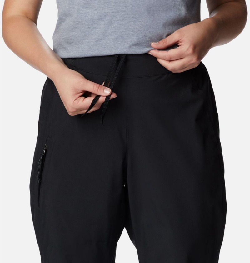 Black Women's Columbia Hazy Trail Rain Pants | IMOFK-7953