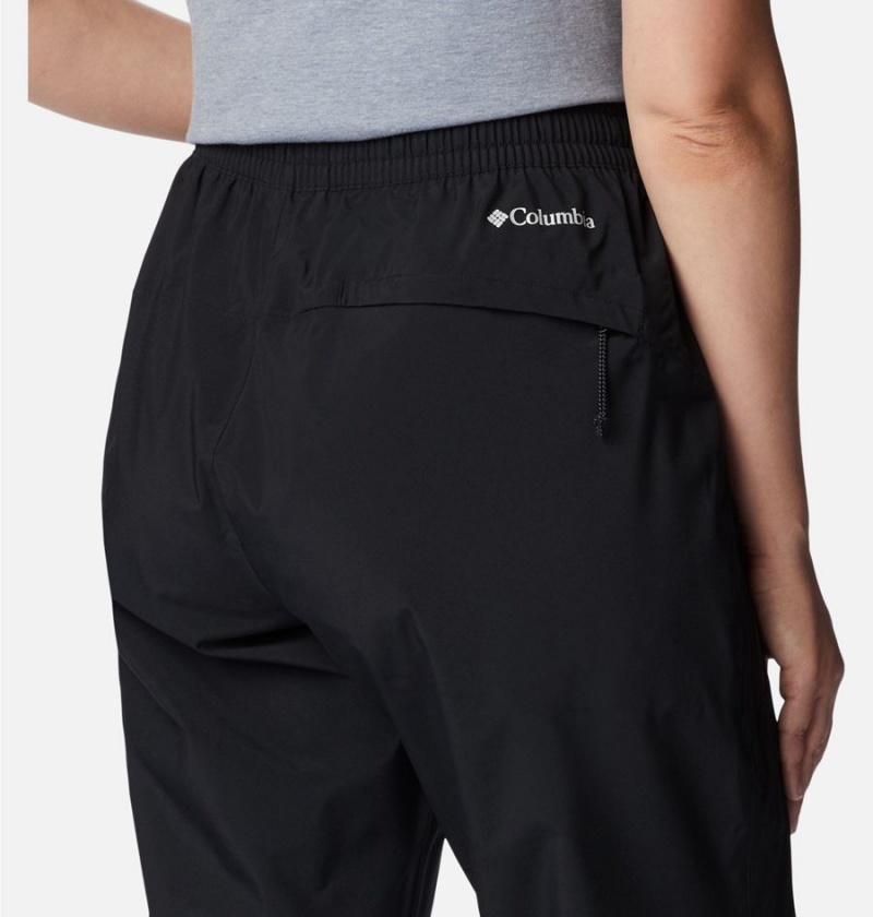 Black Women's Columbia Hazy Trail Rain Pants | IMOFK-7953