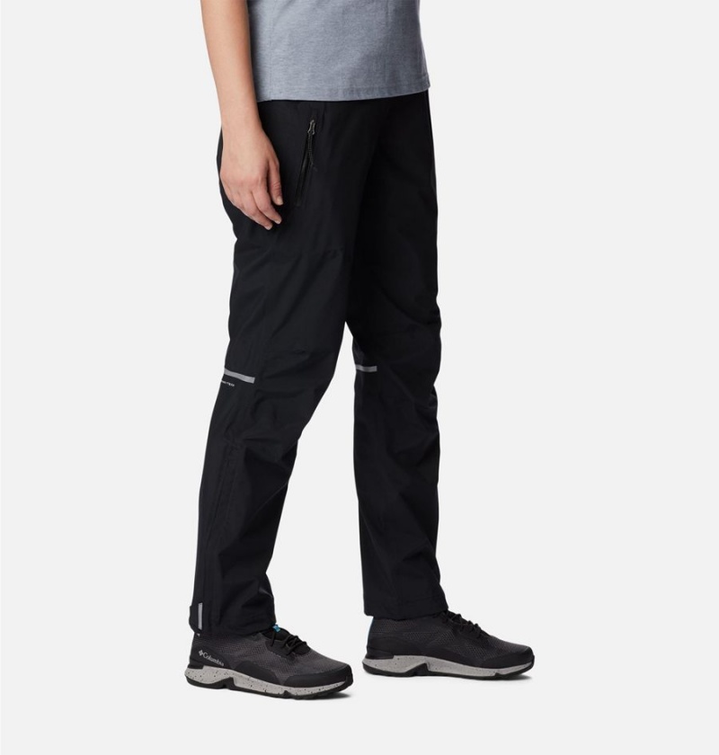 Black Women's Columbia Hazy Trail Rain Pants | IMOFK-7953