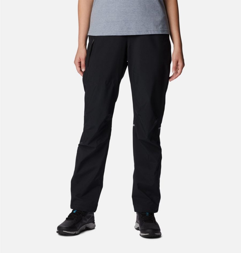 Black Women\'s Columbia Hazy Trail Rain Pants | IMOFK-7953