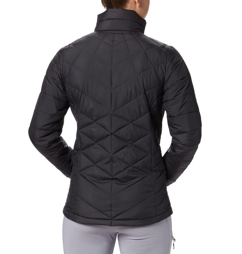 Black Women's Columbia Heavenly Puffer Jacket | GOUSK-2536