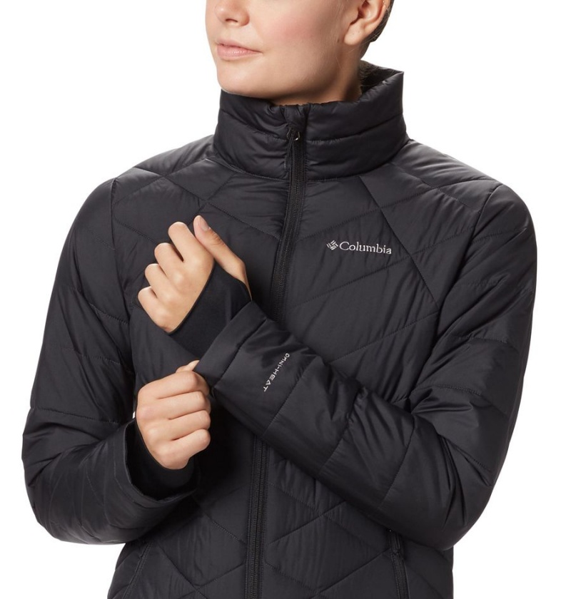 Black Women's Columbia Heavenly Puffer Jacket | GOUSK-2536