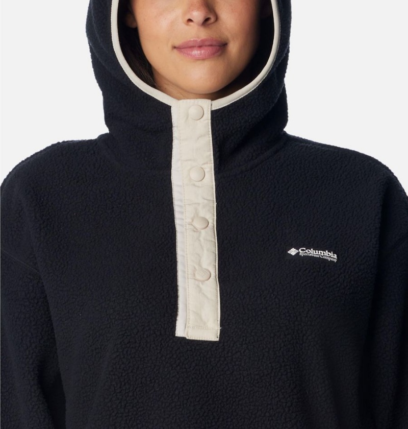 Black Women's Columbia Helvetia Hoodie Pullover | OCQML-8574