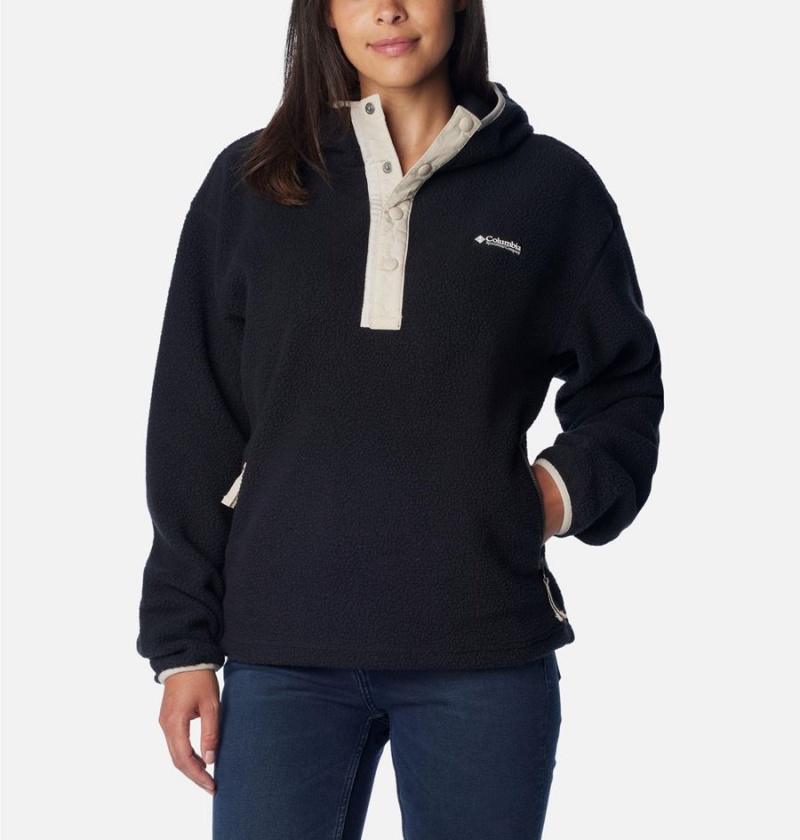 Black Women\'s Columbia Helvetia Hoodie Pullover | OCQML-8574