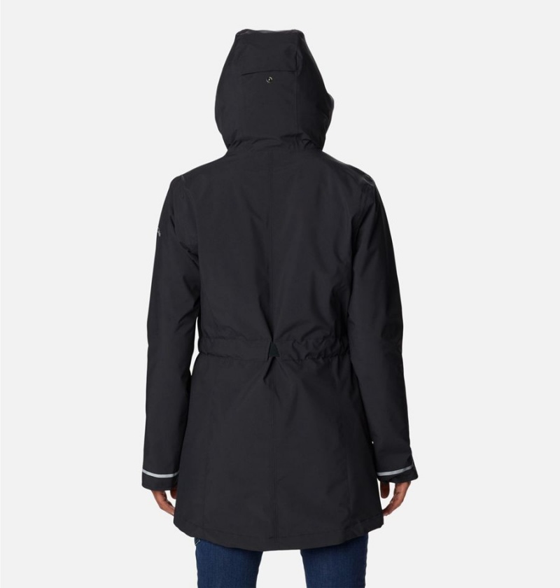 Black Women's Columbia Here and There II Trench Rain Jacket | ZMDIF-2847