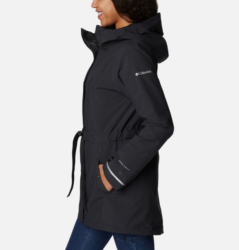 Black Women's Columbia Here and There II Trench Rain Jacket | ZMDIF-2847