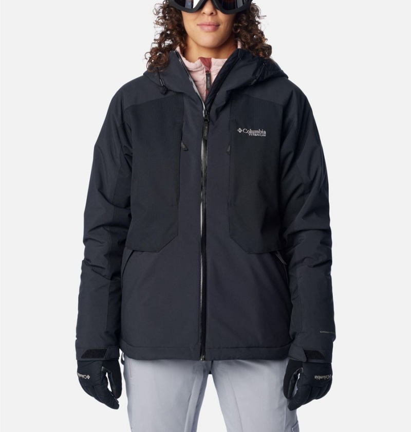 Black Women\'s Columbia Highland Summit Ski Jacket | EACJD-1764