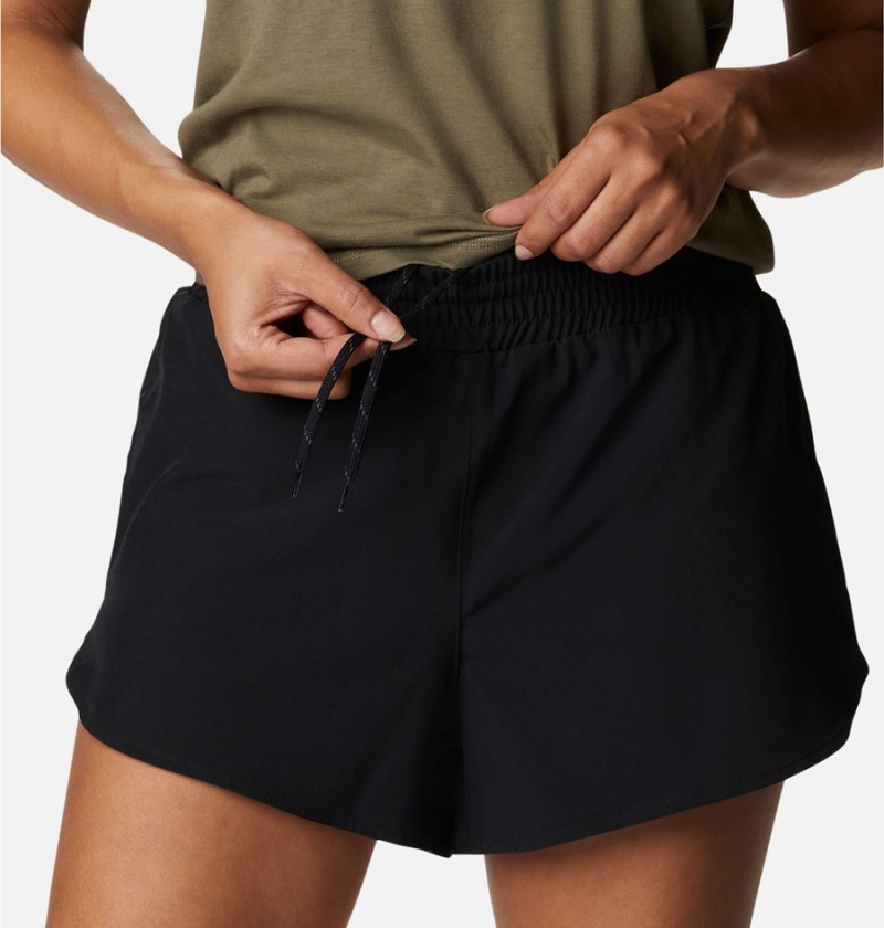 Black Women's Columbia Hike Shorts | TXPAZ-5743