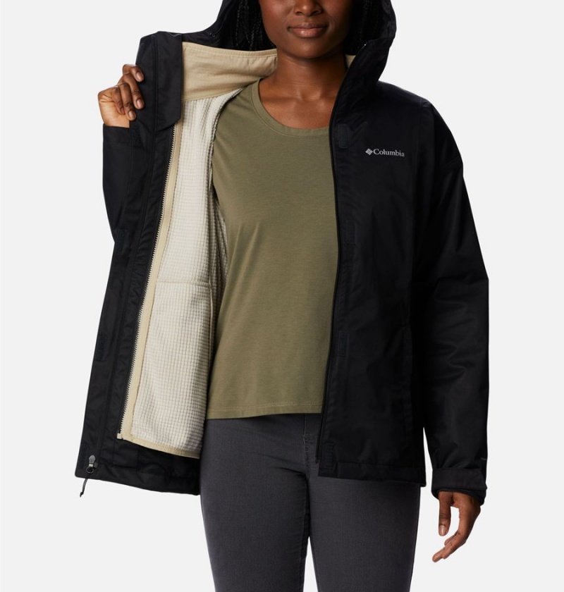 Black Women's Columbia Hikebound Interchange 3 In 1 Jackets | EOZGR-5316