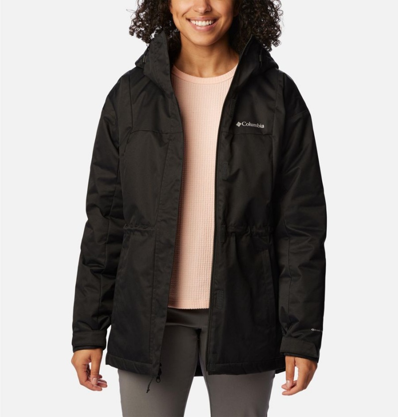 Black Women's Columbia Hikebound Long Insulated Puffer Jacket | DGOJQ-0584