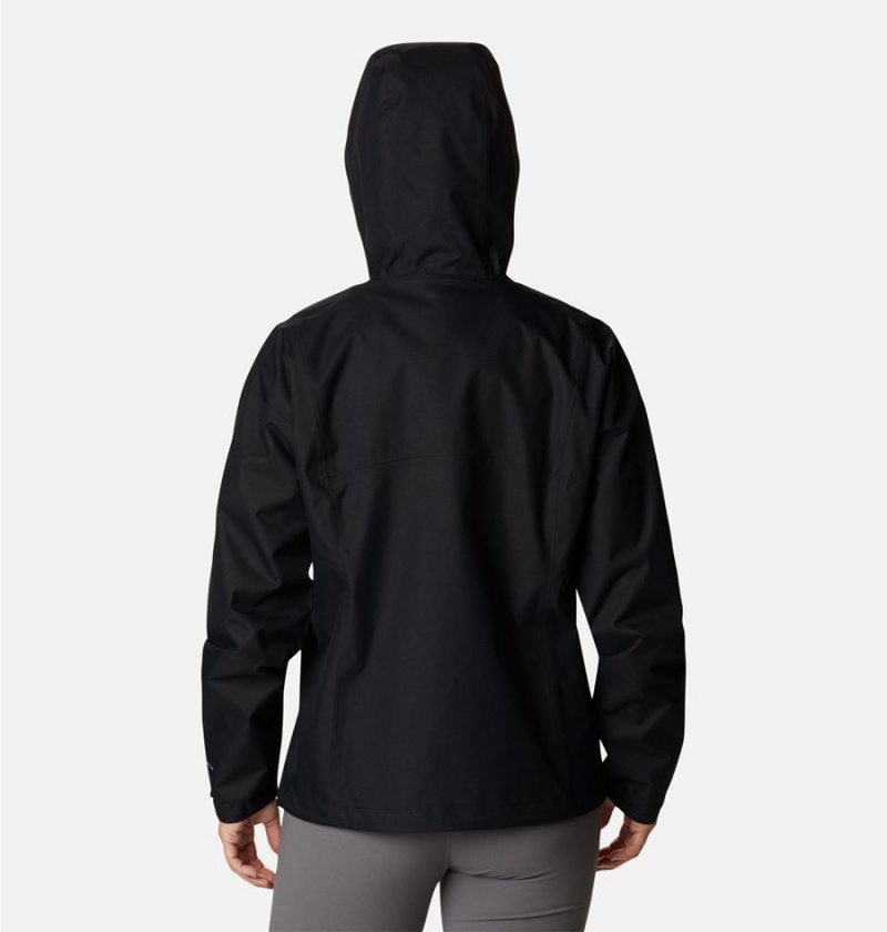 Black Women's Columbia Hikebound Rain Jacket | WYZFA-8693