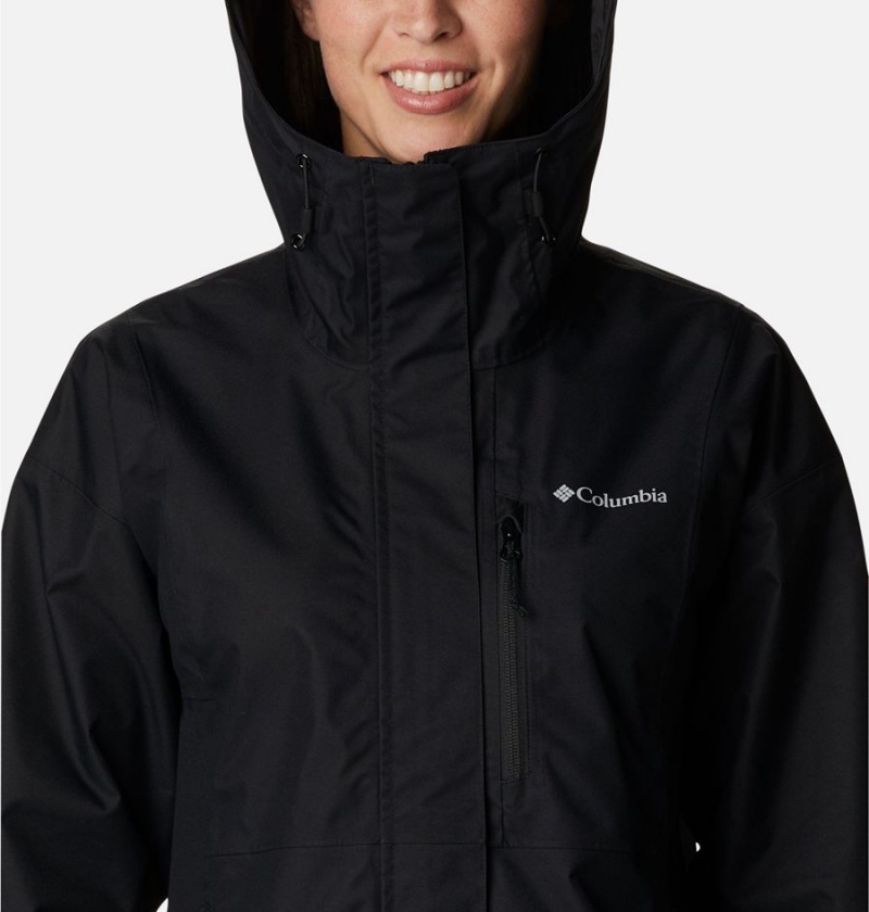 Black Women's Columbia Hikebound Rain Jacket | WYZFA-8693