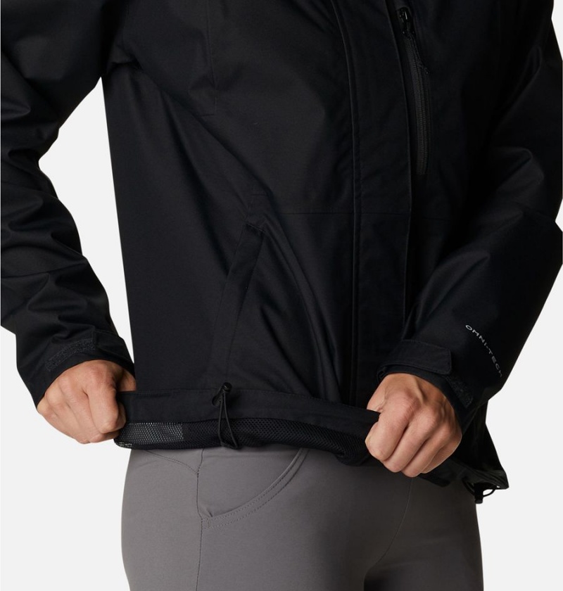 Black Women's Columbia Hikebound Rain Jacket | WYZFA-8693