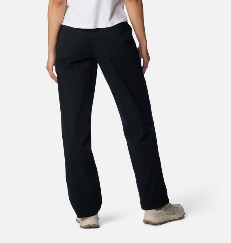 Black Women's Columbia Holly Hideaway Cotton Pants | OQHYD-1872