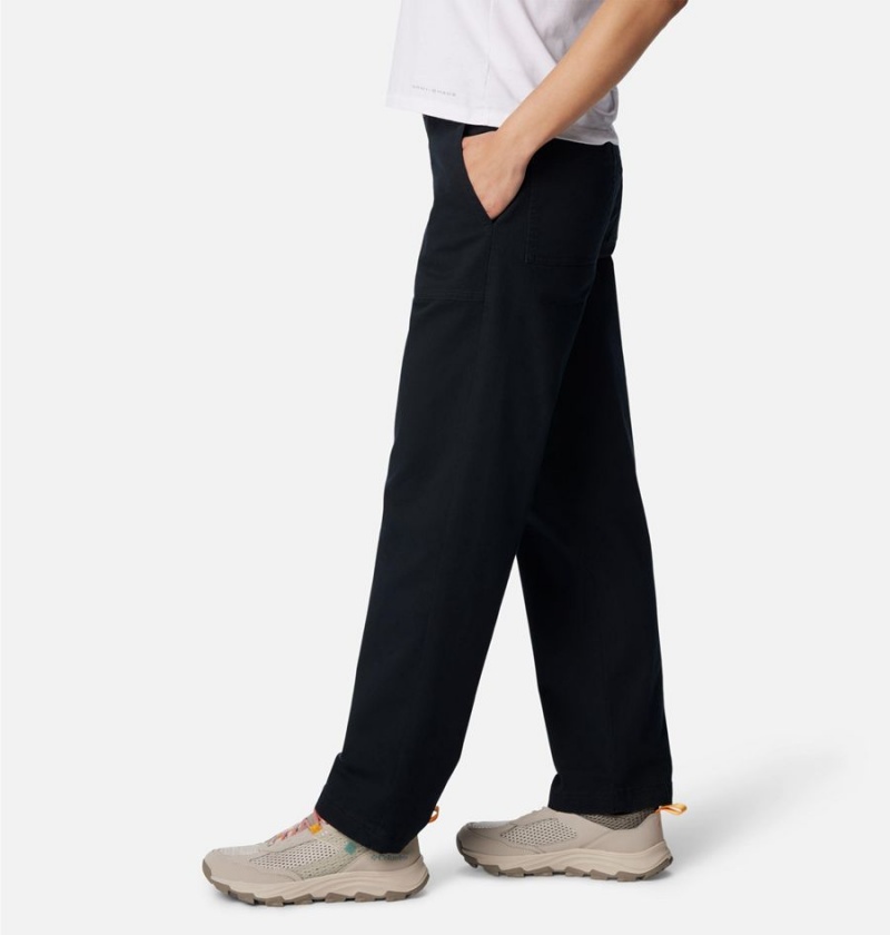 Black Women's Columbia Holly Hideaway Cotton Pants | OQHYD-1872