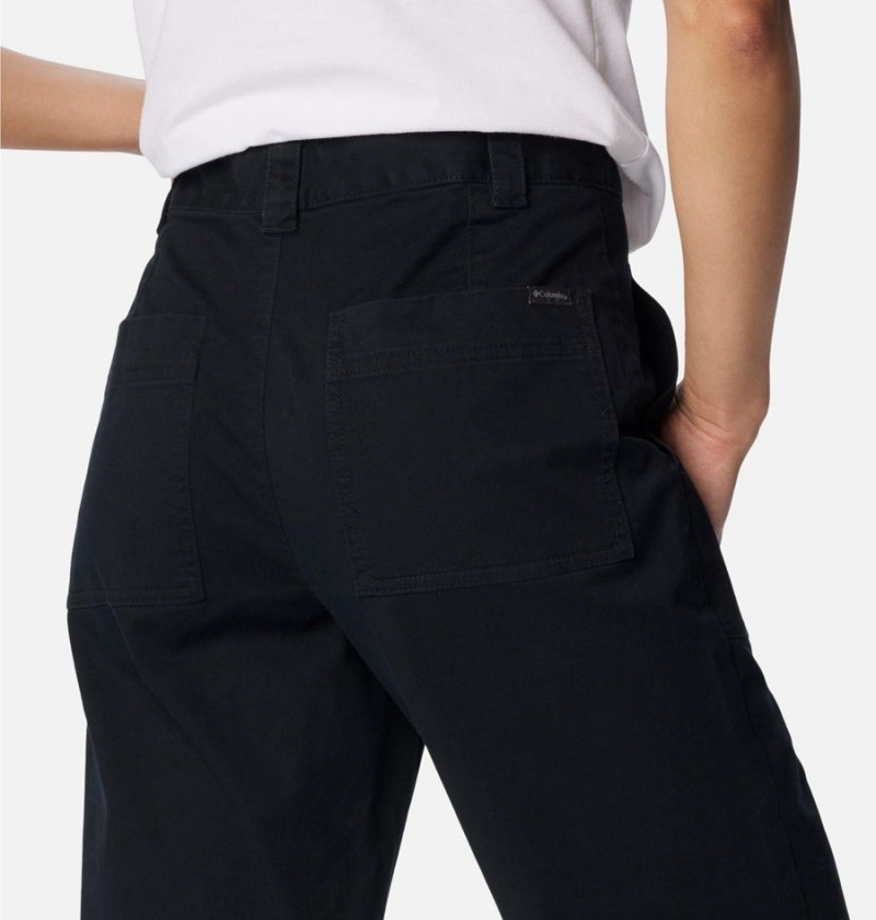 Black Women's Columbia Holly Hideaway Cotton Pants | OQHYD-1872