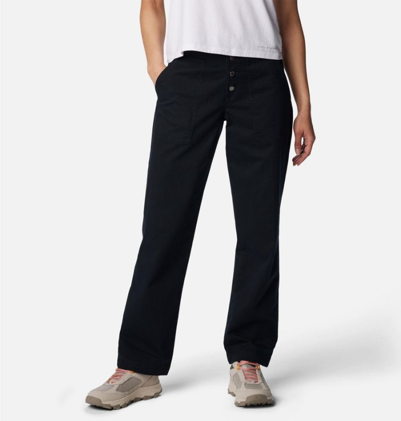 Black Women\'s Columbia Holly Hideaway Cotton Pants | OQHYD-1872