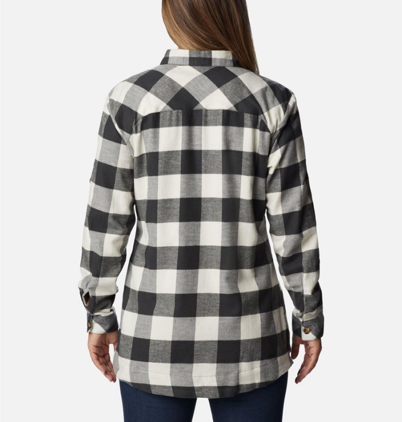 Black Women's Columbia Holly Hideaway Flannel Shirt | KVTJX-4715