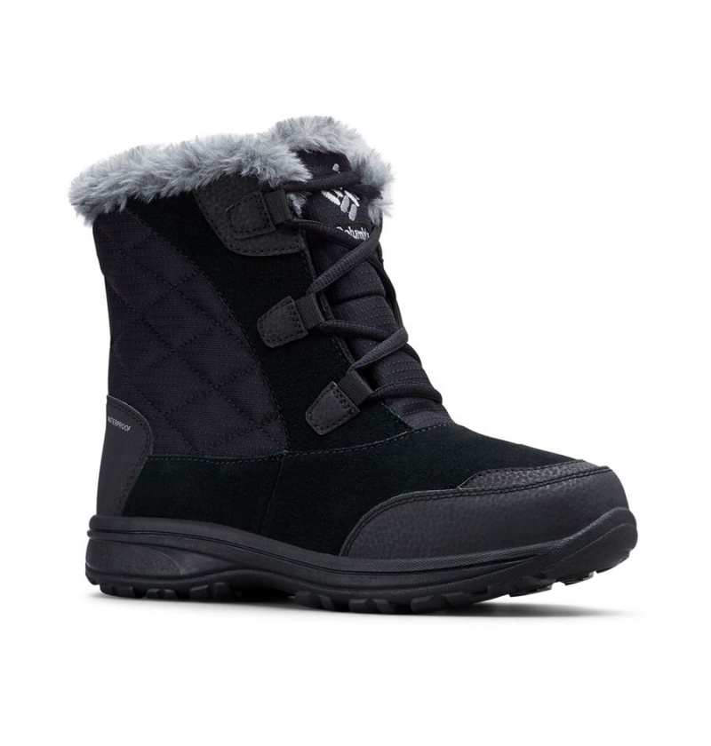 Black Women's Columbia Ice Maiden Shorty Boots | DCJYQ-1625