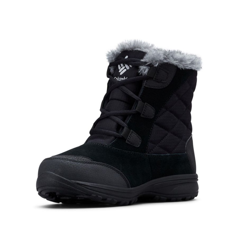 Black Women's Columbia Ice Maiden Shorty Boots | DCJYQ-1625