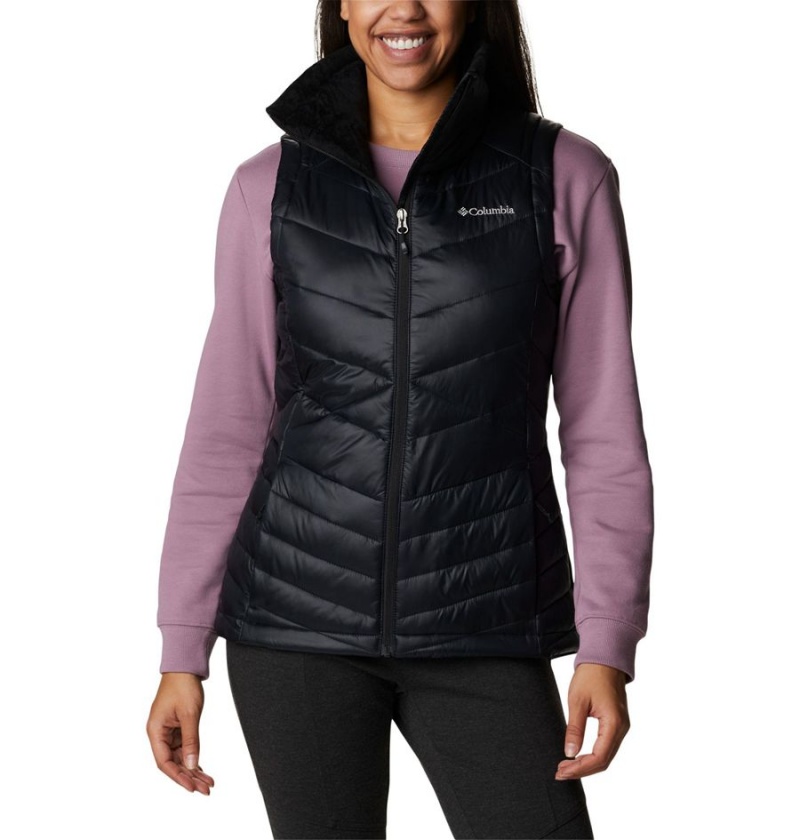 Black Women\'s Columbia Joy Peak Insulated Vest | AGODU-3820