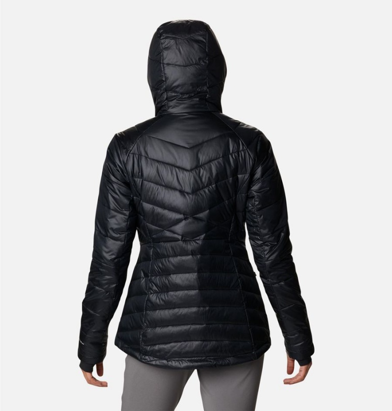 Black Women's Columbia Joy Peak Insulated Hooded Puffer Jacket | BKXLP-3172