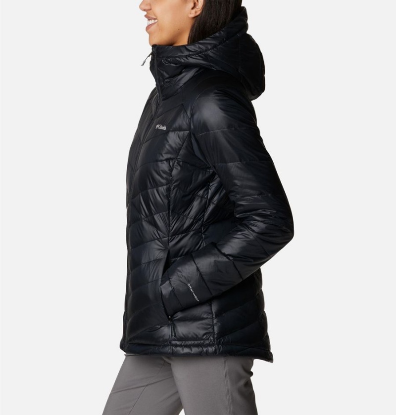 Black Women's Columbia Joy Peak Insulated Hooded Puffer Jacket | BKXLP-3172