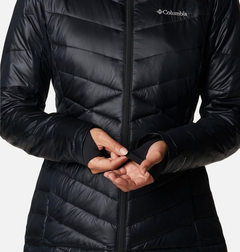 Black Women's Columbia Joy Peak Insulated Hooded Puffer Jacket | BKXLP-3172