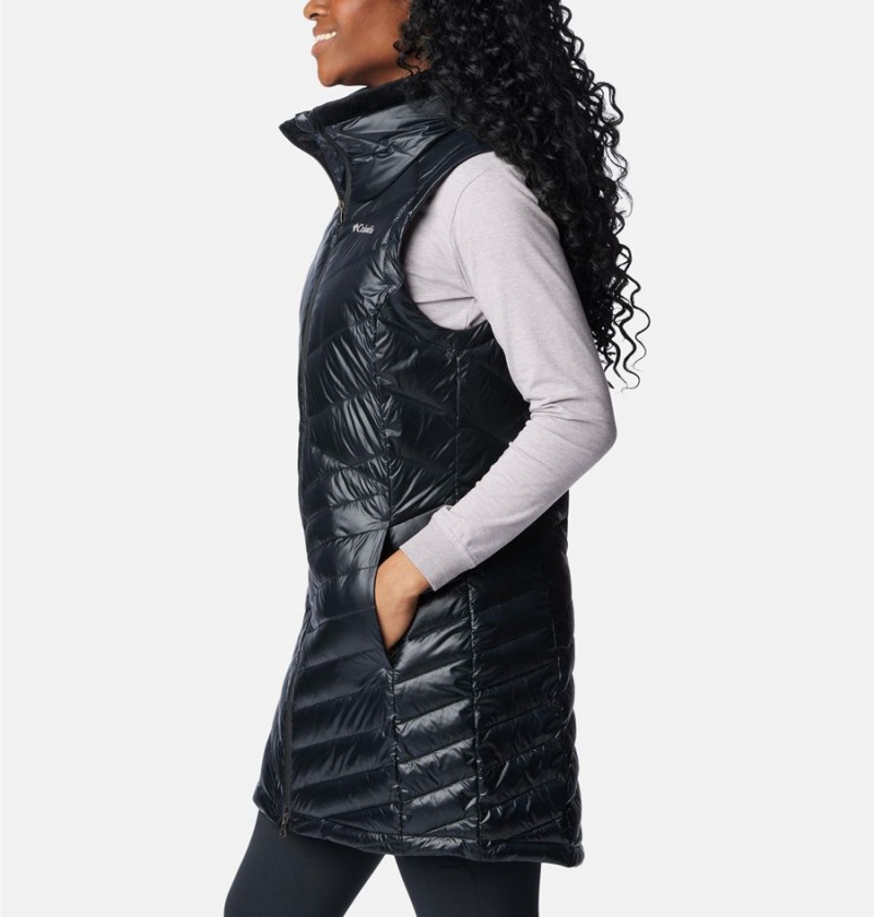 Black Women's Columbia Joy Peak Long Vest | MUFWQ-0416