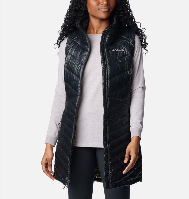 Black Women's Columbia Joy Peak Long Vest | MUFWQ-0416