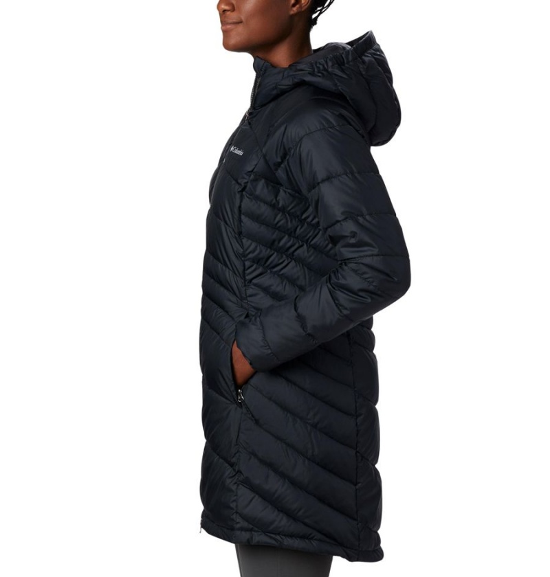 Black Women's Columbia Karis Gale Long Puffer Jacket | GREPT-5348