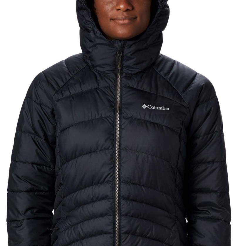 Black Women's Columbia Karis Gale Long Puffer Jacket | GREPT-5348