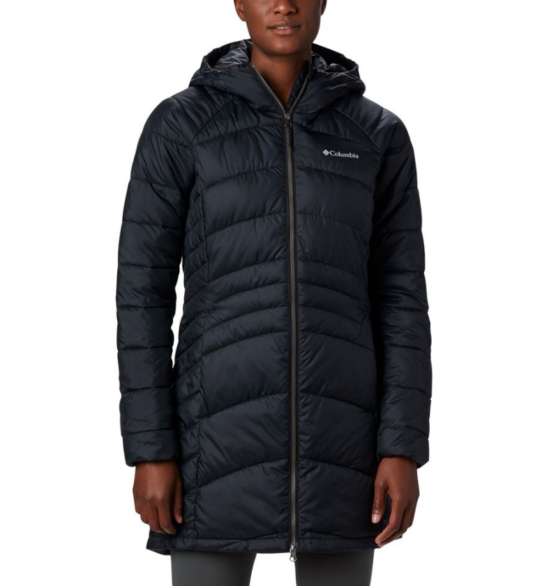 Black Women\'s Columbia Karis Gale Long Puffer Jacket | GREPT-5348